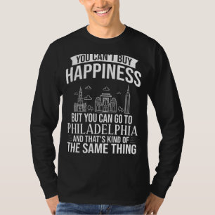 Philadelphia Pennsylvania City Skyline Karte T-Shirt