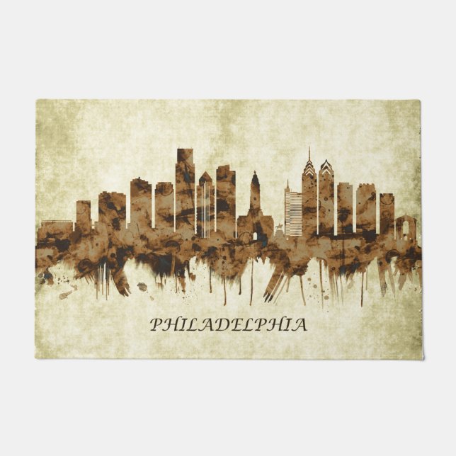 Philadelphia Pennsylvania Cityscape Fußmatte (Vorderseite)