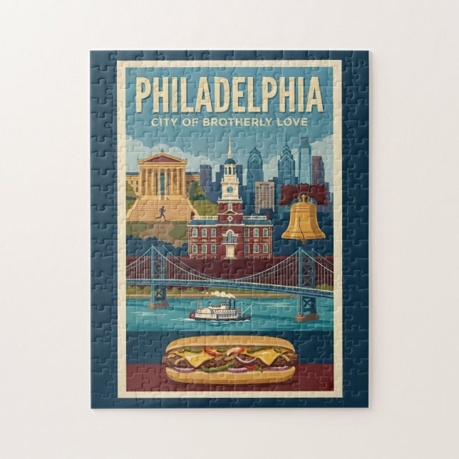 Philadelphia Pennsylvania Culture Illustration Art (Vertikal)