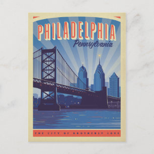 Philadelphia, Pennsylvania Die Stadt der Brüderl Postkarte