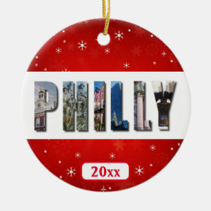 Philadelphia Pennsylvania Foto Weihnachten Keramik Ornament