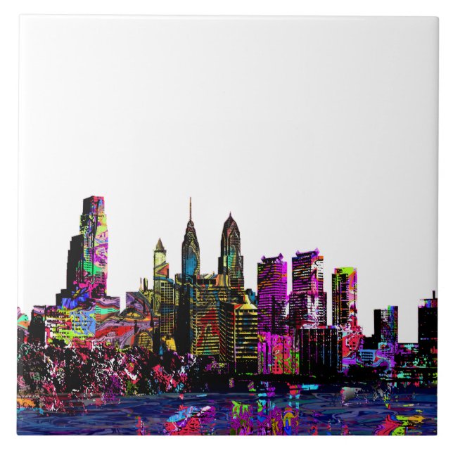 Philadelphia, Pennsylvania in Graffiti Fliese (Vorderseite)