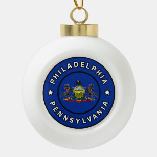 Philadelphia Pennsylvania Keramik Kugel-Ornament