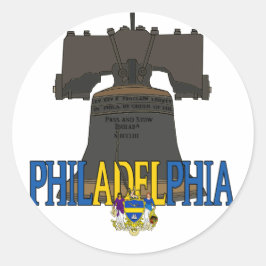 Philadelphia Pennsylvania Liberty Bell Runder Aufkleber