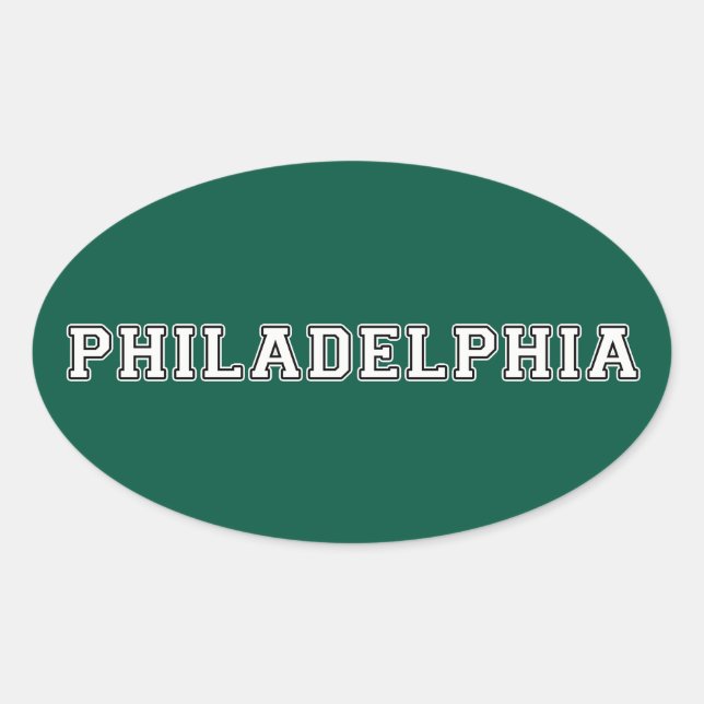 Philadelphia Pennsylvania Ovaler Aufkleber (Vorderseite)