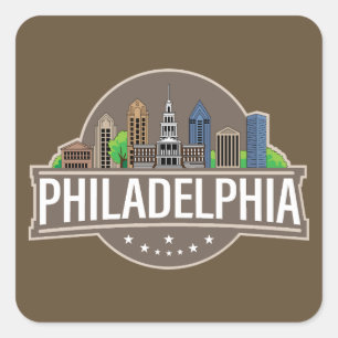 Philadelphia Pennsylvania Quadratischer Aufkleber