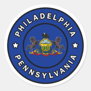 Philadelphia Pennsylvania Runder Aufkleber