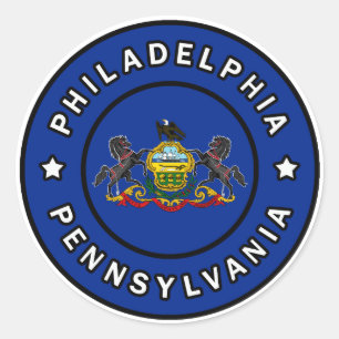 Philadelphia Pennsylvania Runder Aufkleber
