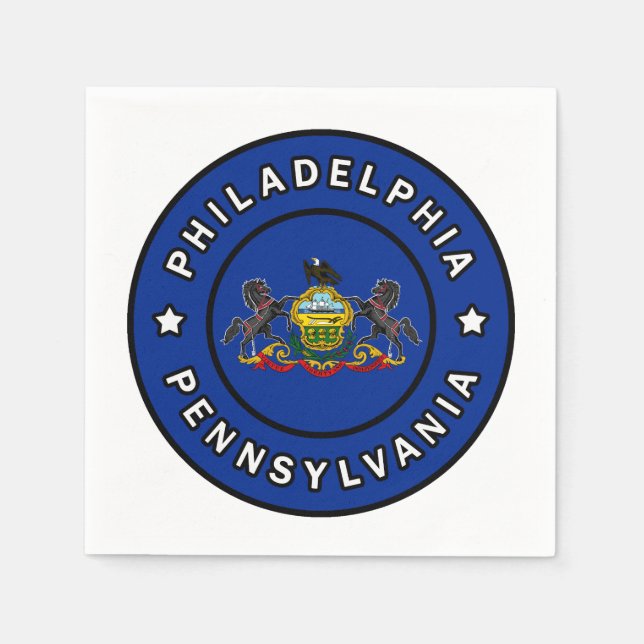Philadelphia Pennsylvania Serviette (Vorderseite)