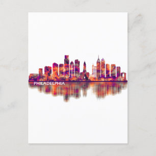 Philadelphia Pennsylvania Skyline Einladungspostkarte