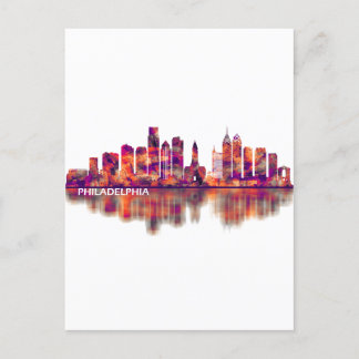 Philadelphia Pennsylvania Skyline Einladungspostkarte