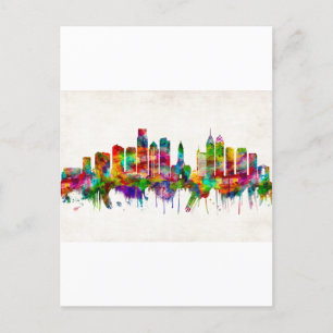 Philadelphia Pennsylvania Skyline Einladungspostkarte