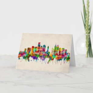 Philadelphia Pennsylvania Skyline Feiertagskarte