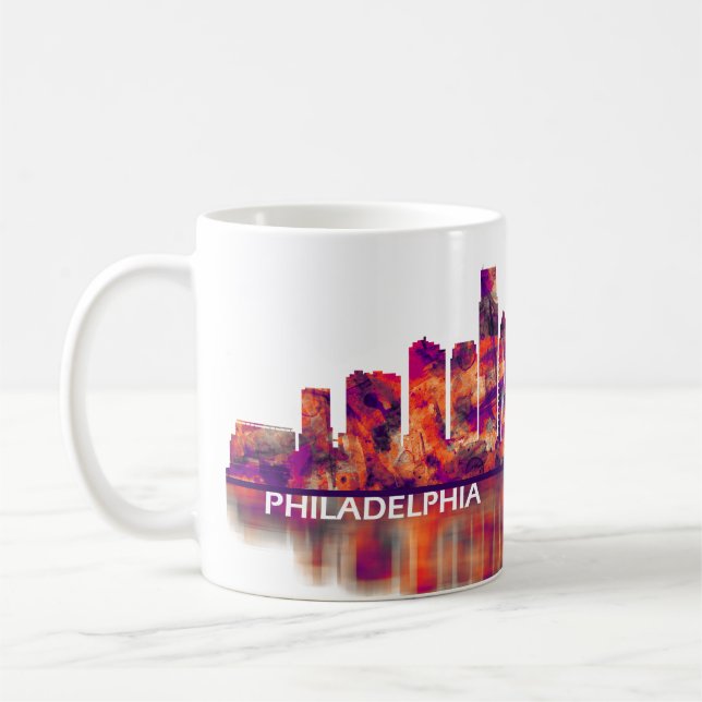 Philadelphia Pennsylvania Skyline Kaffeetasse (Links)