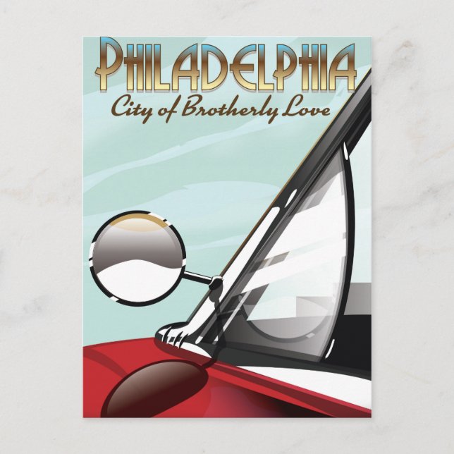 Philadelphia, Pennsylvania "Stadt der Brüderlichen Postkarte (Vorderseite)