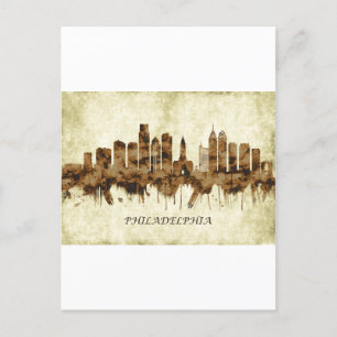 Philadelphia Pennsylvania Stadtansicht Feiertagspostkarte