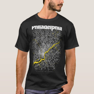 Philadelphia Pennsylvania Street Map Heimat Prid T-Shirt