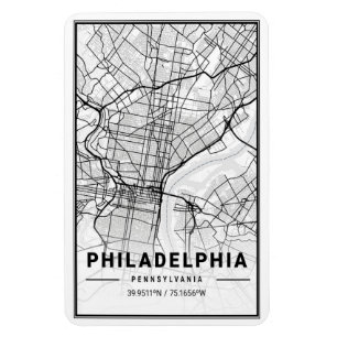 Philadelphia Pennsylvania USA Landkarte Magnet
