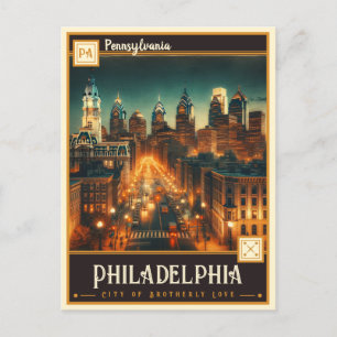 Philadelphia, Pennsylvania Vintage Postkarte