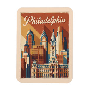 Philadelphia Pennsylvania Vintage Reise Magnet