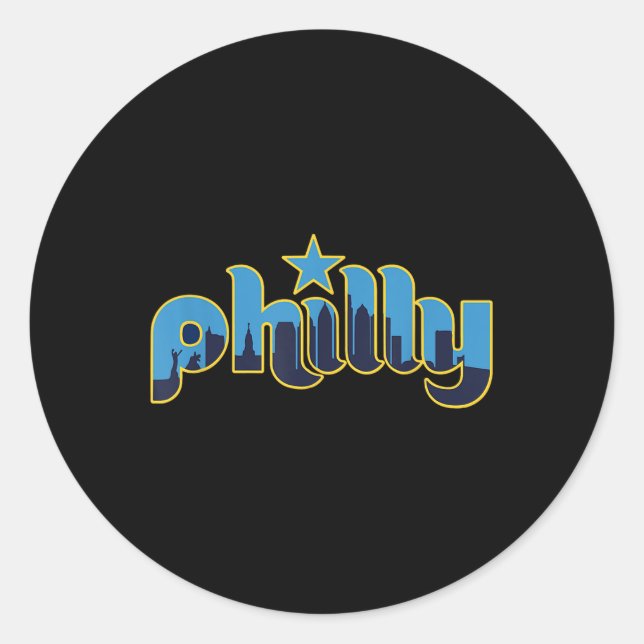 Philadelphia Philly - Throwback Design - Clic Runder Aufkleber (Vorderseite)