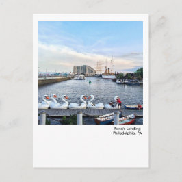 Philadelphia Postcard-Penn's Landing Swan Boats Postkarte
