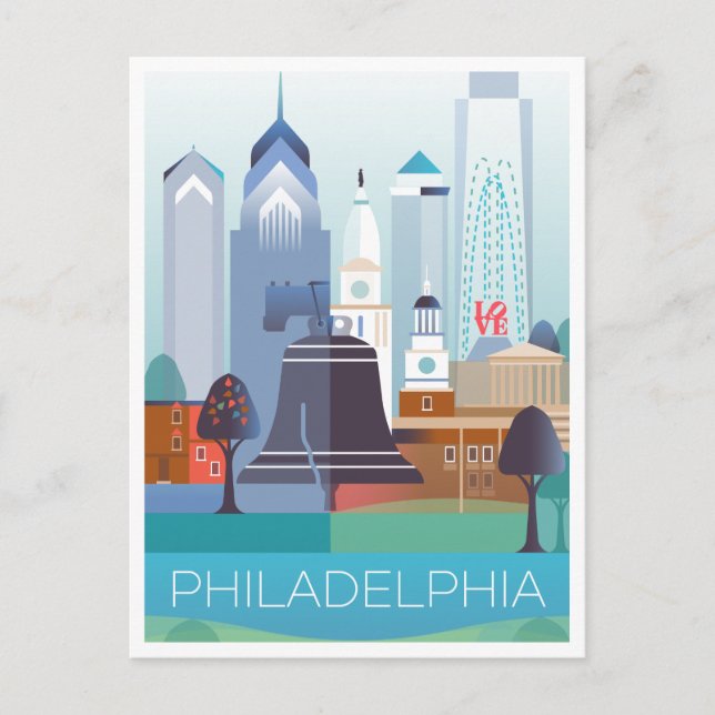 Philadelphia Postcard Postkarte (Vorderseite)