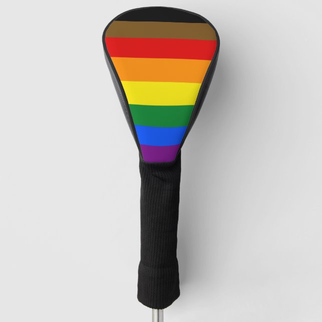 Philadelphia Pride Flag LGBT Regenbogenschwulensym Golf Headcover (Vorderseite)