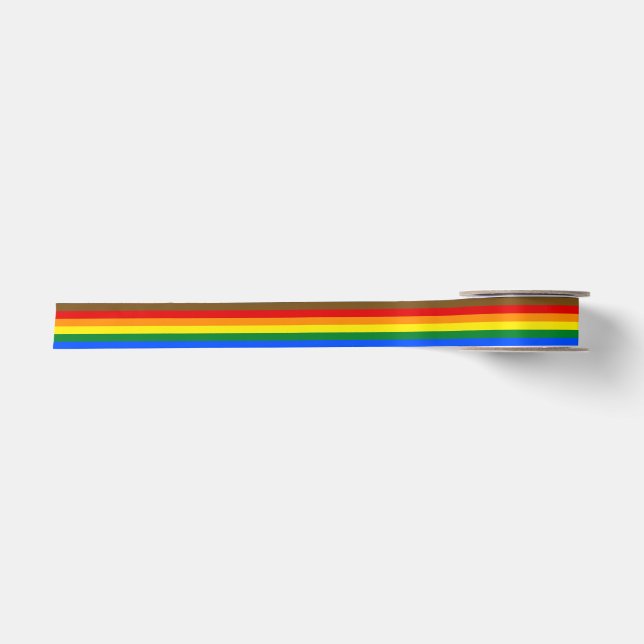 Philadelphia Pride Flag LGBT Regenbogenschwulensym Satinband (Vorderseite)