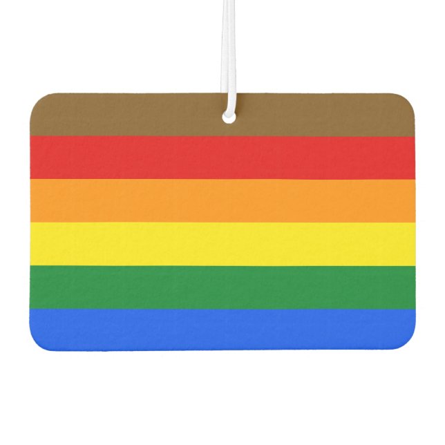 Philadelphia Pride Flag LGBTQ Autolufterfrischer (Vorderseite)
