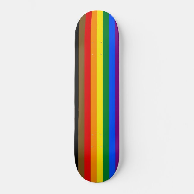 Philadelphia Pride Flag LGBTQ Skateboard (Vorderseite)