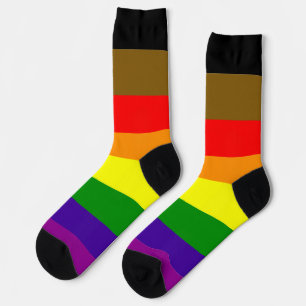 Philadelphia Pride Rainbow Strip LGBT Socken
