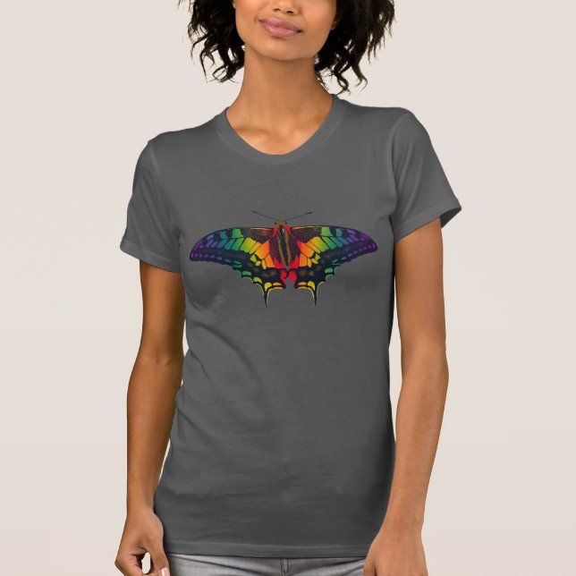 Philadelphia Rainbow Pride Flag Swallowtail T-Shirt (Vorderseite)