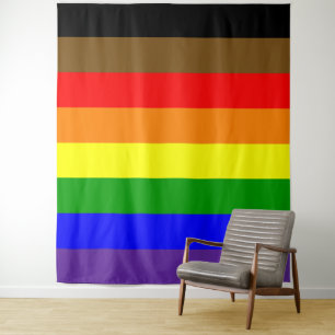 Philadelphia Regenbogen-Stolzflagge Vertikal Wandteppich