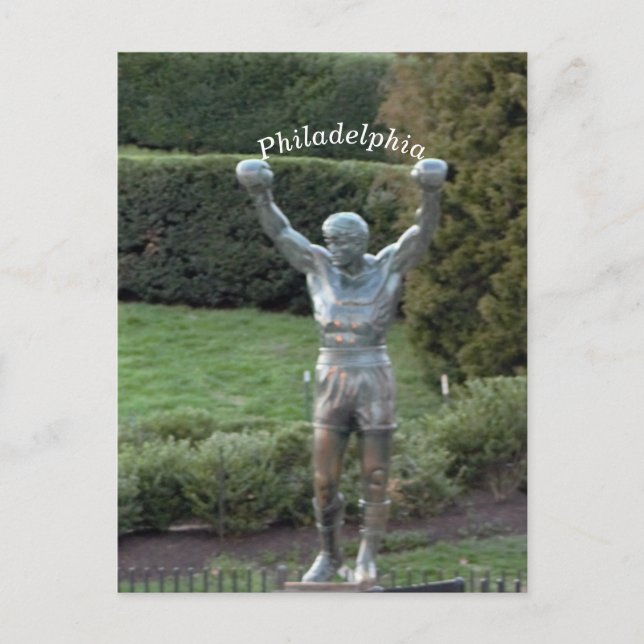 Philadelphia Rocky Statue Postkarte (Vorderseite)