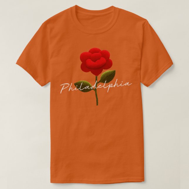 Philadelphia-Rose T-Shirt (Design vorne)