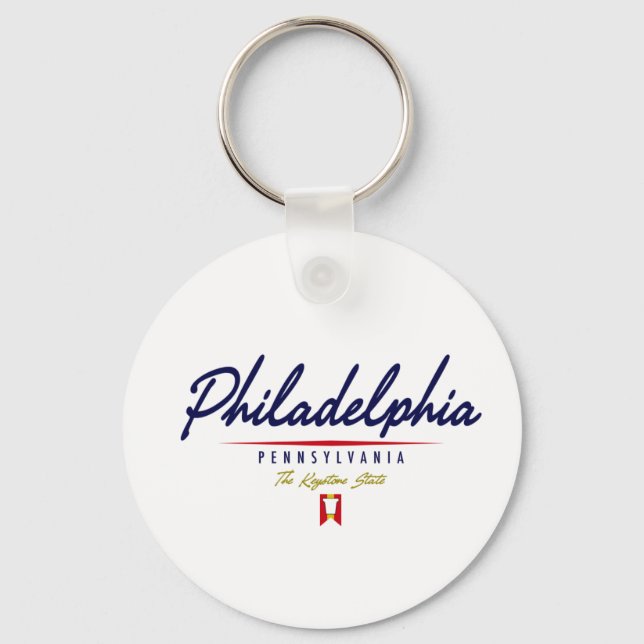 Philadelphia-Script Schlüsselanhänger (Vorderseite)