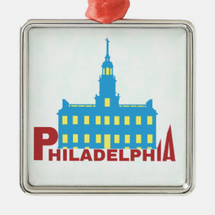 Philadelphia Silbernes Ornament