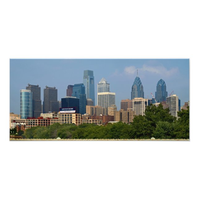 Philadelphia Skyline 10x22 FOTO PRINT (Vorne)