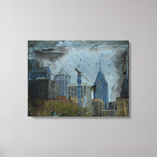 Philadelphia Skyline aus dem Fluss Walk Leinwanddruck