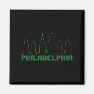 Philadelphia Skyline Downtown Cityscape Brotherly Magnet