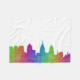 Philadelphia-Skyline Fleecedecke