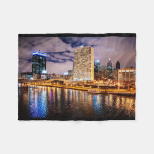 Philadelphia-Skyline Fleecedecke