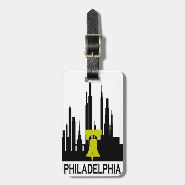 Philadelphia-Skyline Gepäckanhänger (Vorderseite vertikal)