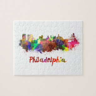 Philadelphia skyline im Watercolor