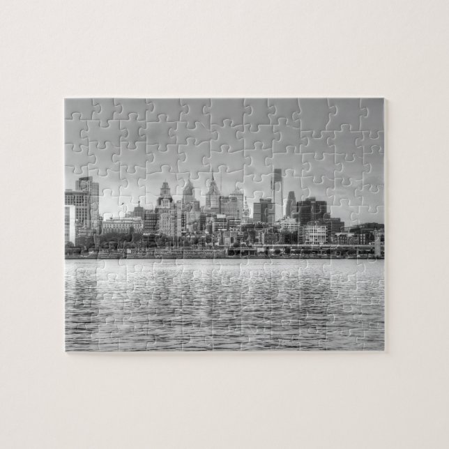 Philadelphia-Skyline in Schwarzweiss (Horizontal)