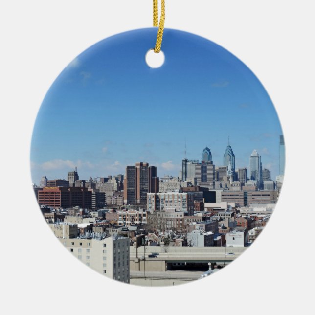 Philadelphia-Skyline Keramikornament (Vorne)