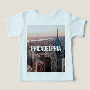 Philadelphia Skyline Luftbild Typography Urban