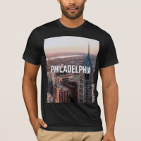 Philadelphia Skyline Luftbild Typography Urban