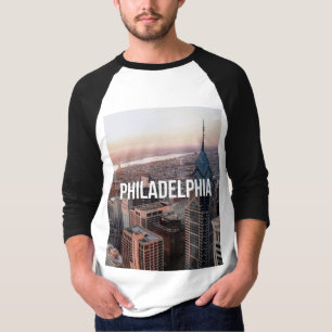 Philadelphia Skyline Luftbild Typography Urban T-Shirt
